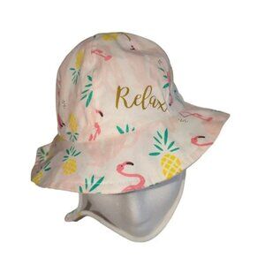 Pink Flamingo Sun Hat Size 6-12 Months